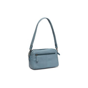 Sky Blue Leather Shoulder Bag Liora, detail view 8