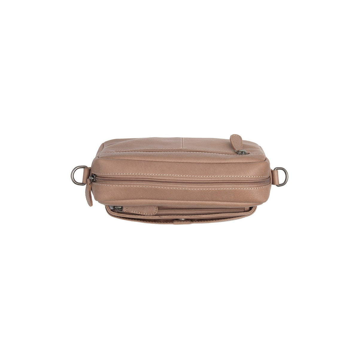 Taupe Leather Shoulder Bag Liora, detail view 4