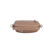 Taupe Leather Shoulder Bag Liora, detail view 4