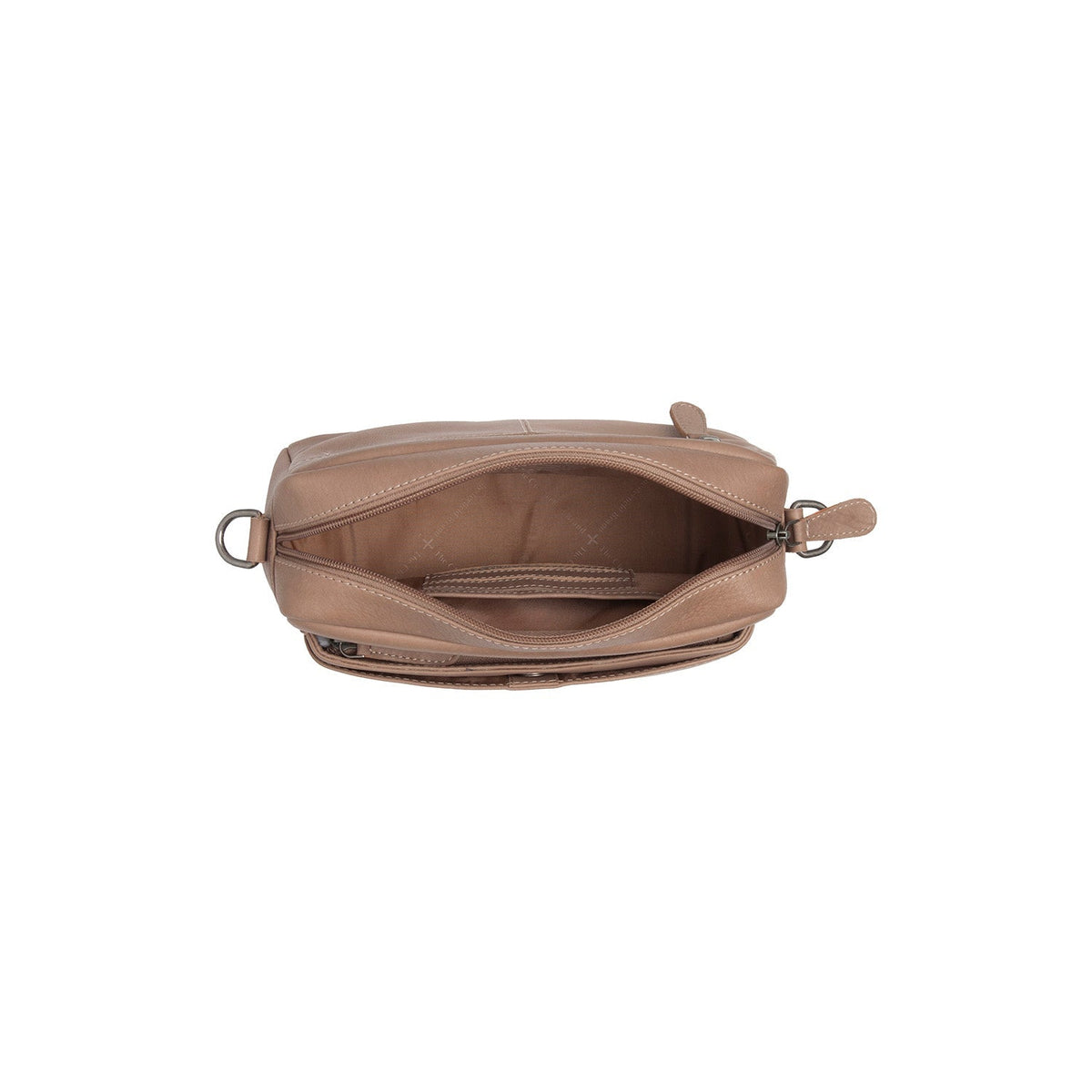 Taupe Leather Shoulder Bag Liora, detail view 5