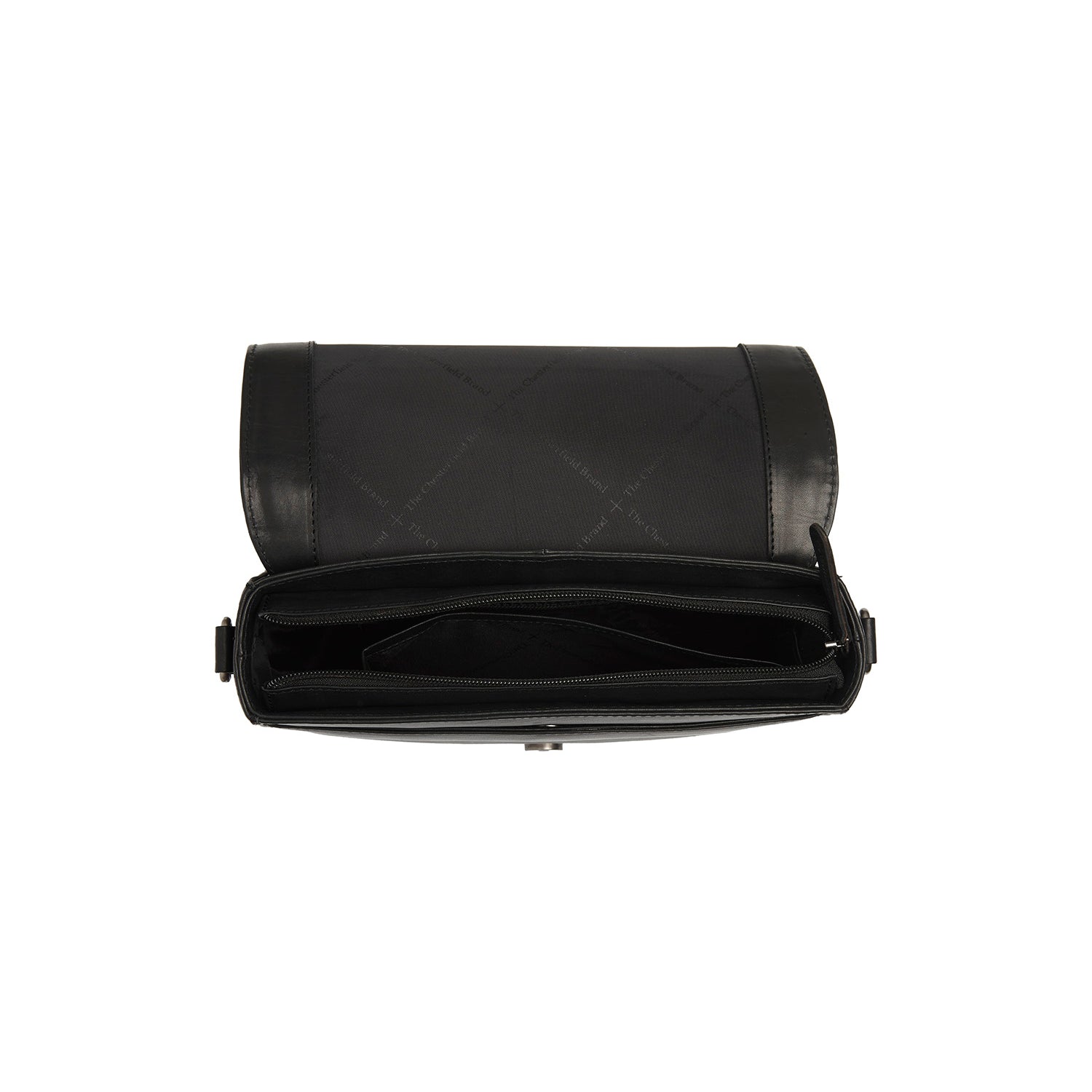 Black Leather Shoulder Bag Lizzola, detail view 1