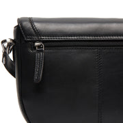 Black Leather Shoulder Bag Lizzola, detail view 3