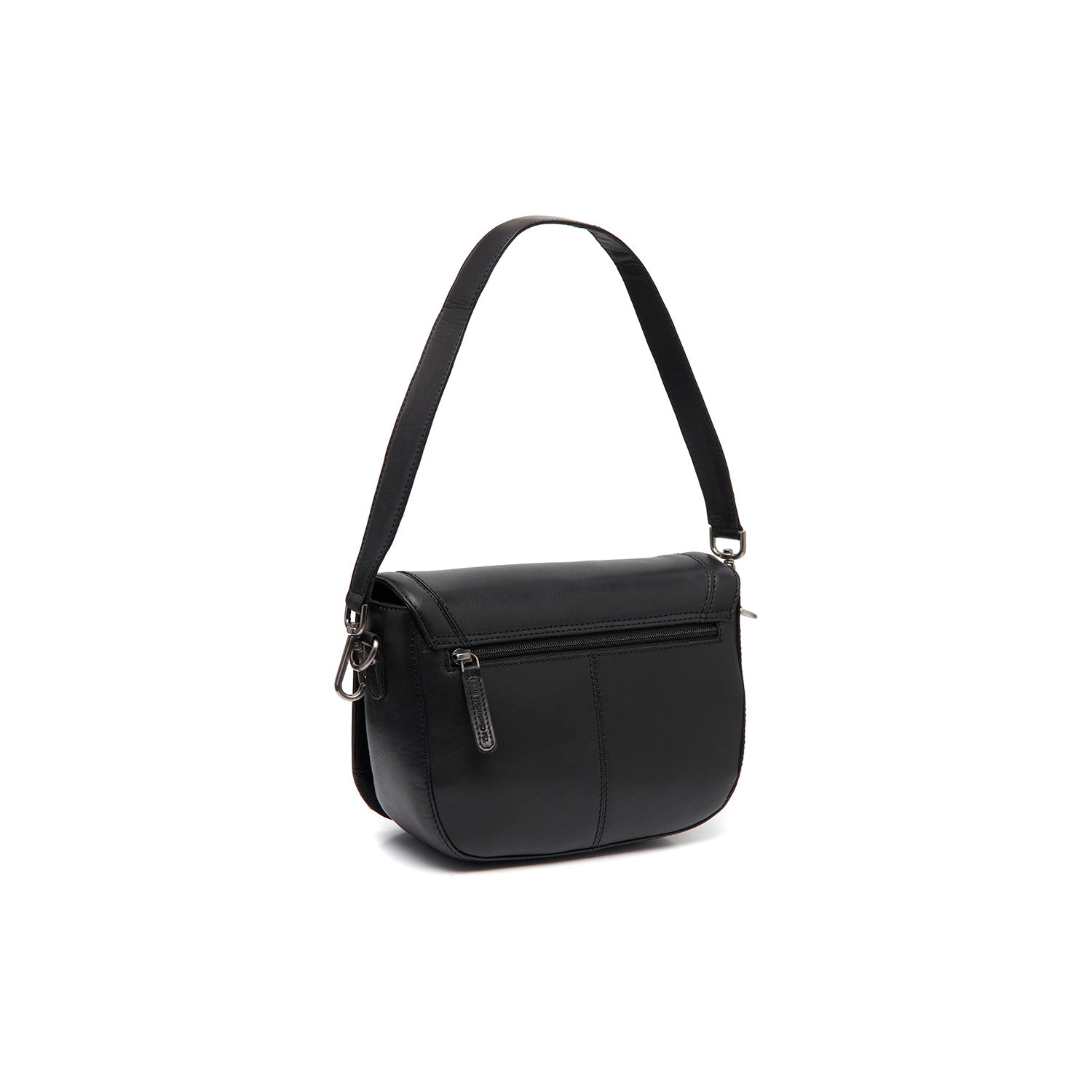 Black Leather Shoulder Bag Lizzola, detail view 4