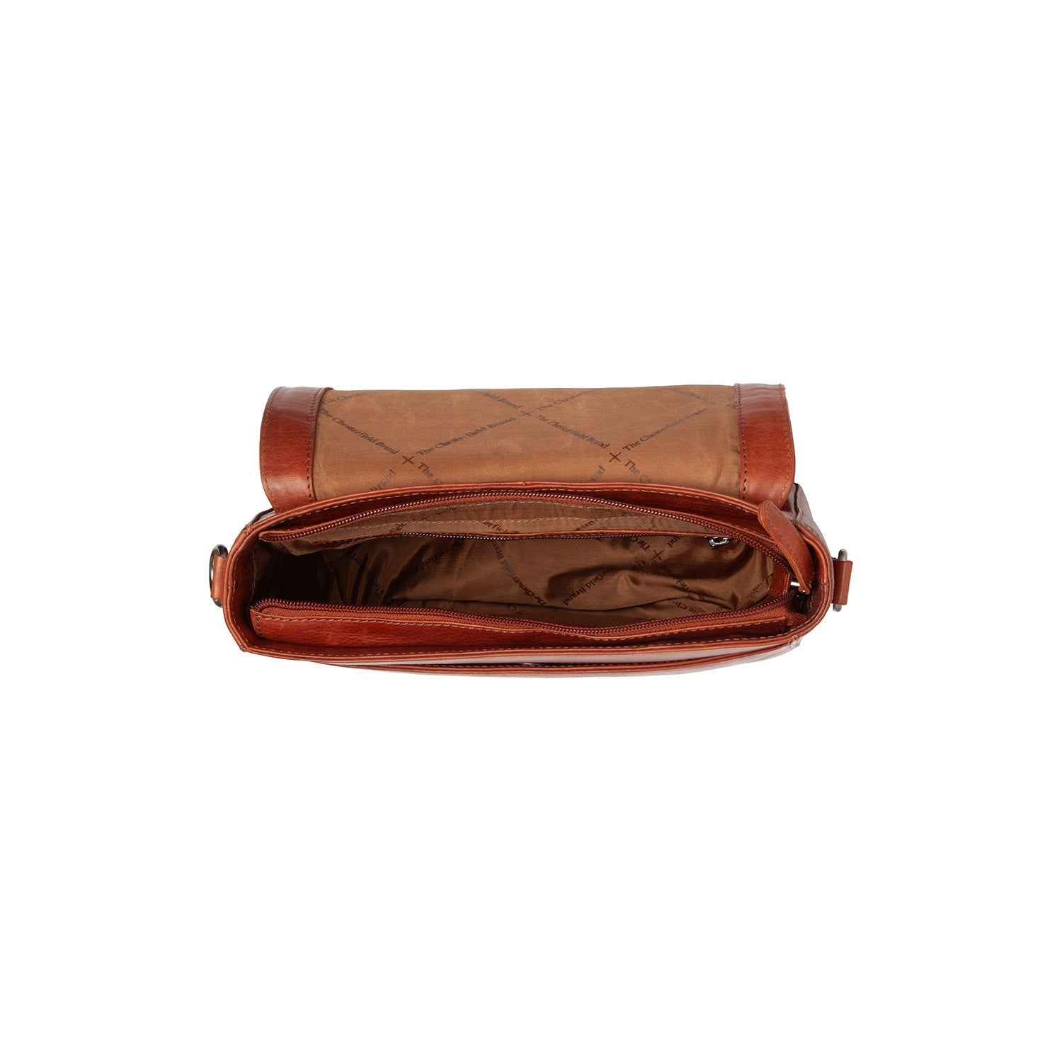 Cognac Leather Shoulder Bag Lizzola, detail view 1