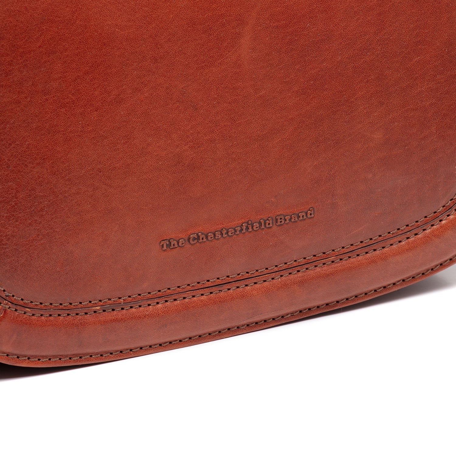 Cognac Leather Shoulder Bag Lizzola, detail view 3