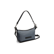 Light Grey Leather Shoulder Bag Lovund, front view