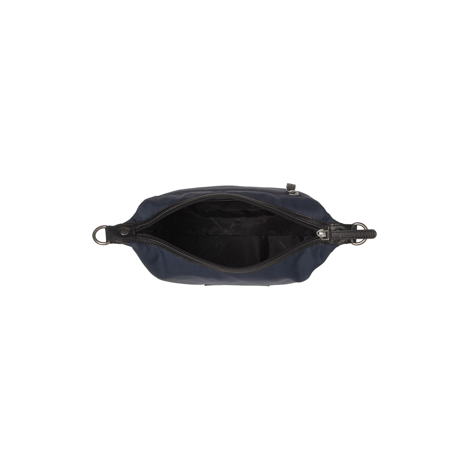 Navy Leather Shoulder Bag Lovund, detail view 1