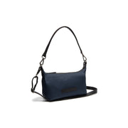 Navy Leather Shoulder Bag Lovund, front view