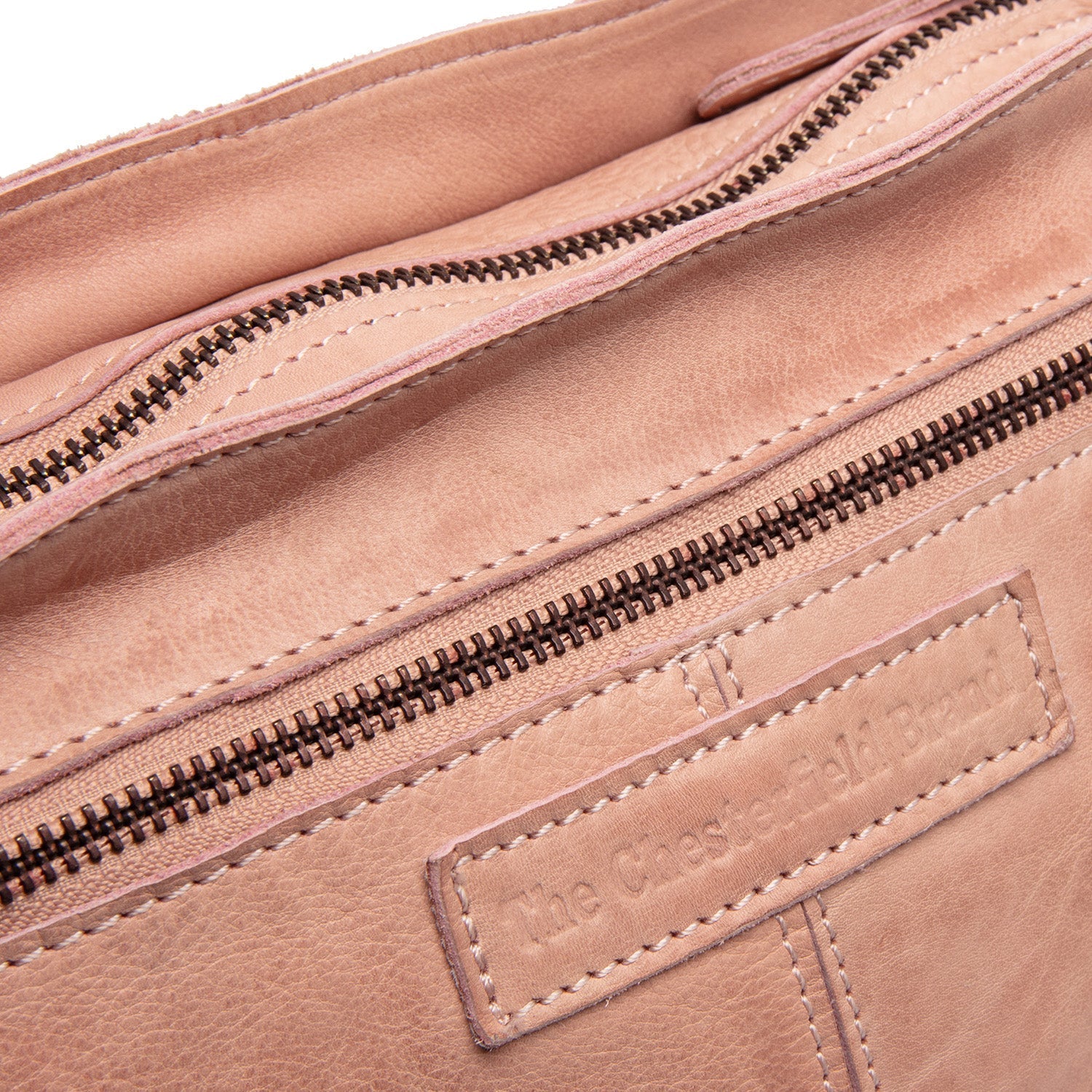Vintage Rose Leather Shoulder Bag Lucy, detail view 3
