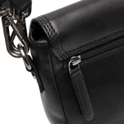 Black Leather Shoulder Bag Marcella, detail view 3