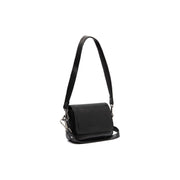 Black Leather Shoulder Bag Marcella, front view