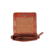 Cognac Leather Shoulder Bag Marcella, detail view 3