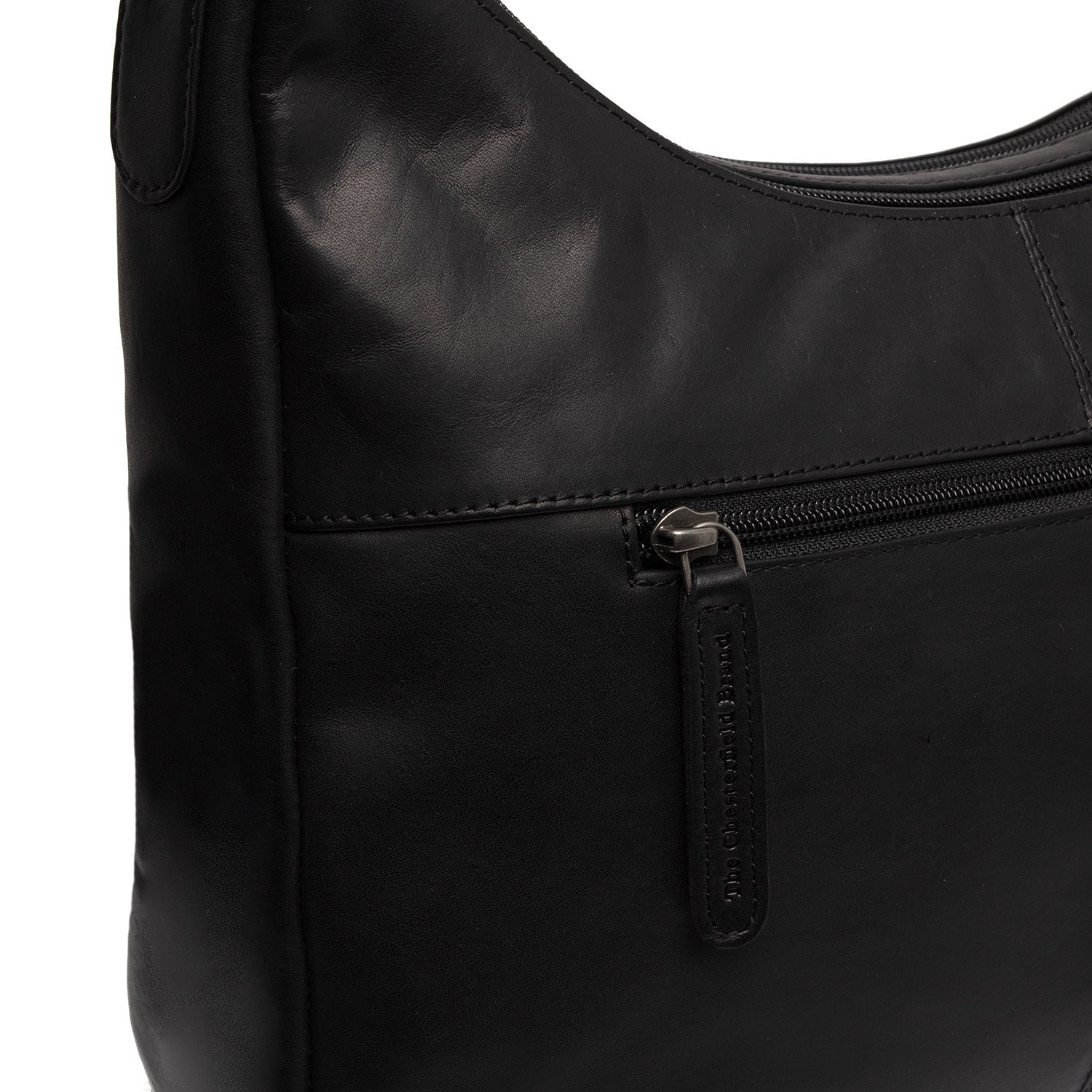 Black Leather Shoulder Bag Marle, detail view 3