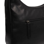 Black Leather Shoulder Bag Marle, detail view 3