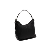 Black Leather Shoulder Bag Marle, front view
