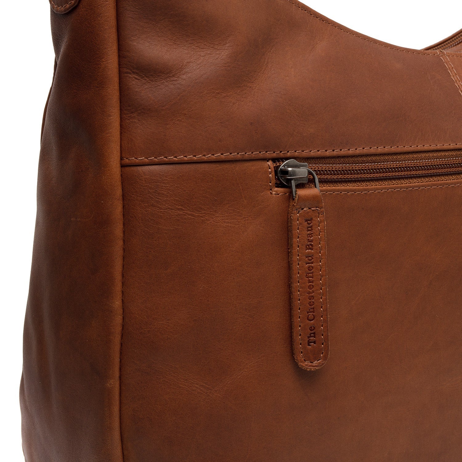 Cognac Leather Shoulder Bag Marle, detail view 4