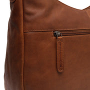 Cognac Leather Shoulder Bag Marle, detail view 4