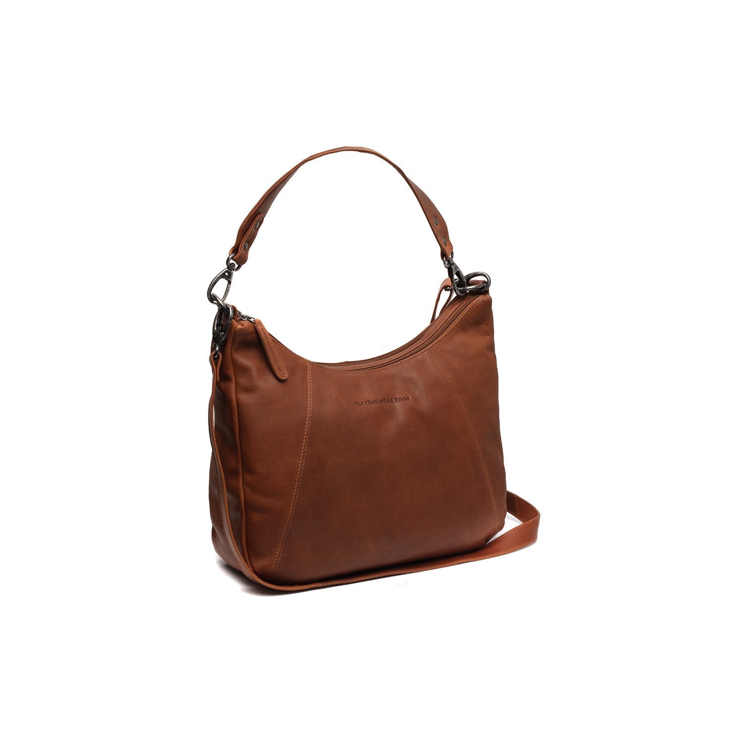 Cognac Leather Shoulder Bag Marle, front view