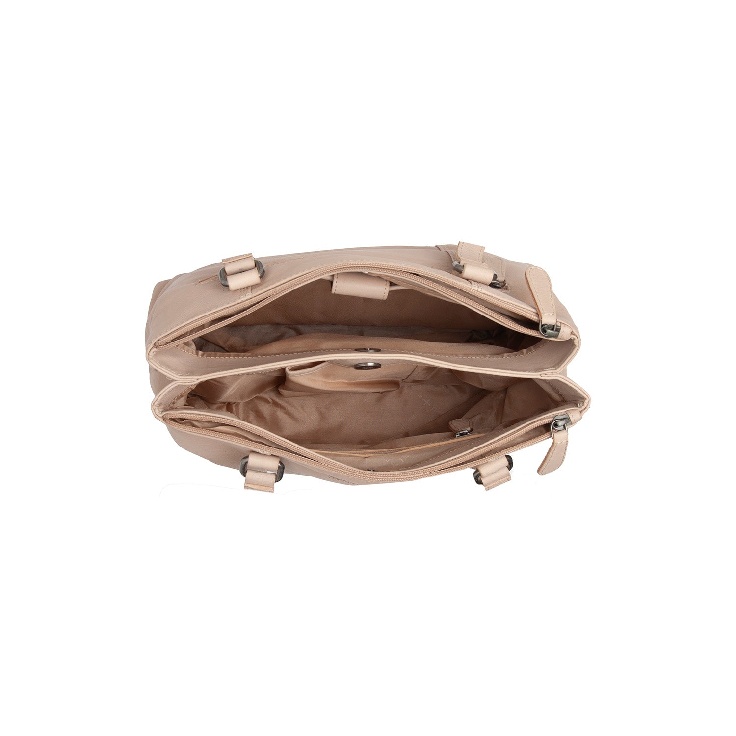 Beige Leather Shoulder Bag Marvos, detail view 3