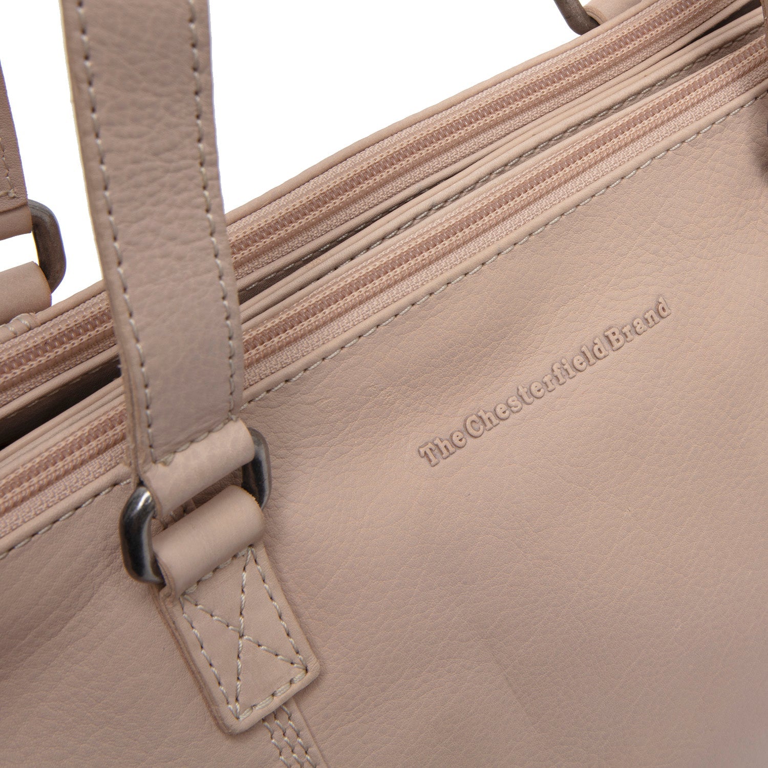 Beige Leather Shoulder Bag Marvos, product view 3