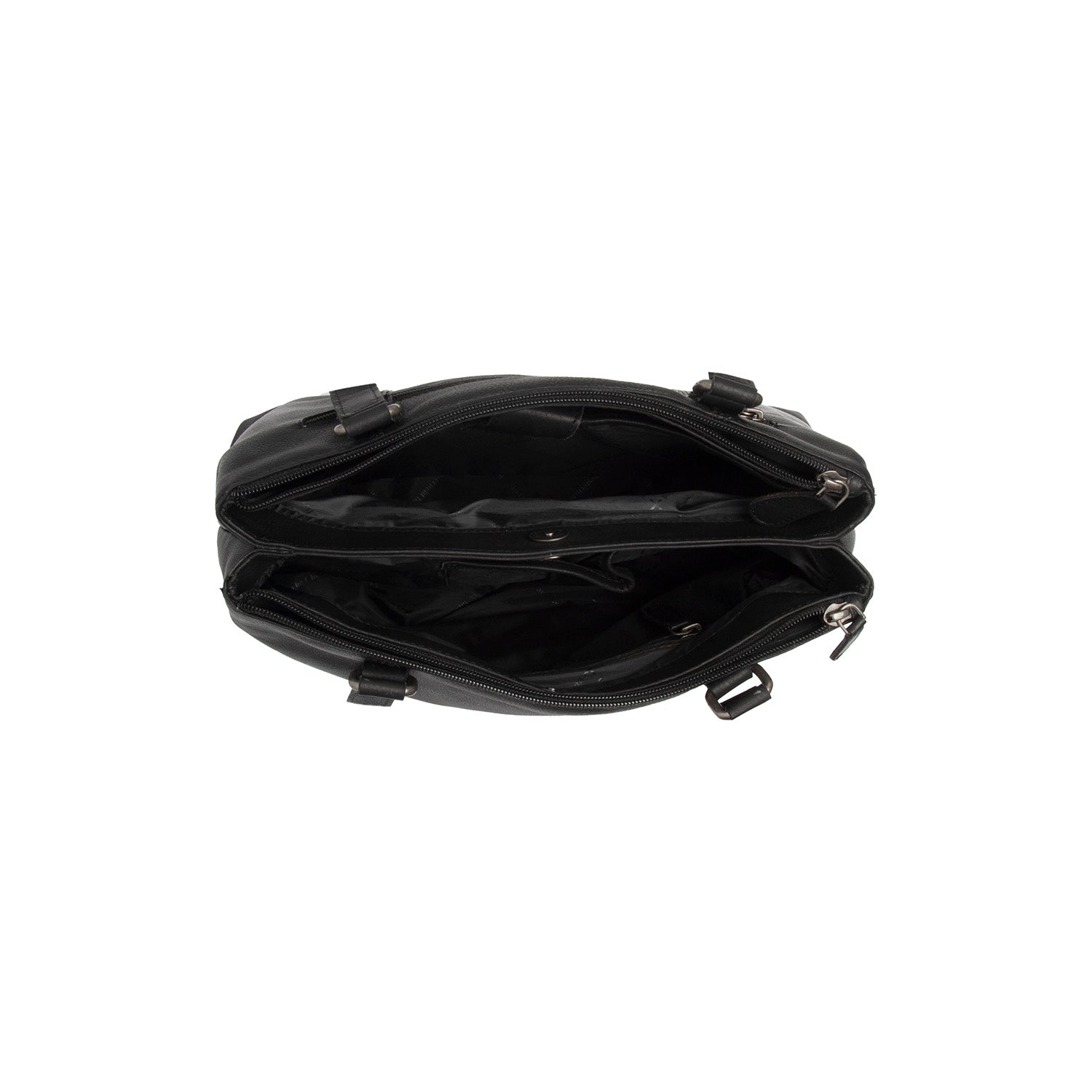 Black Leather Shoulder Bag Marvos, detail view 3