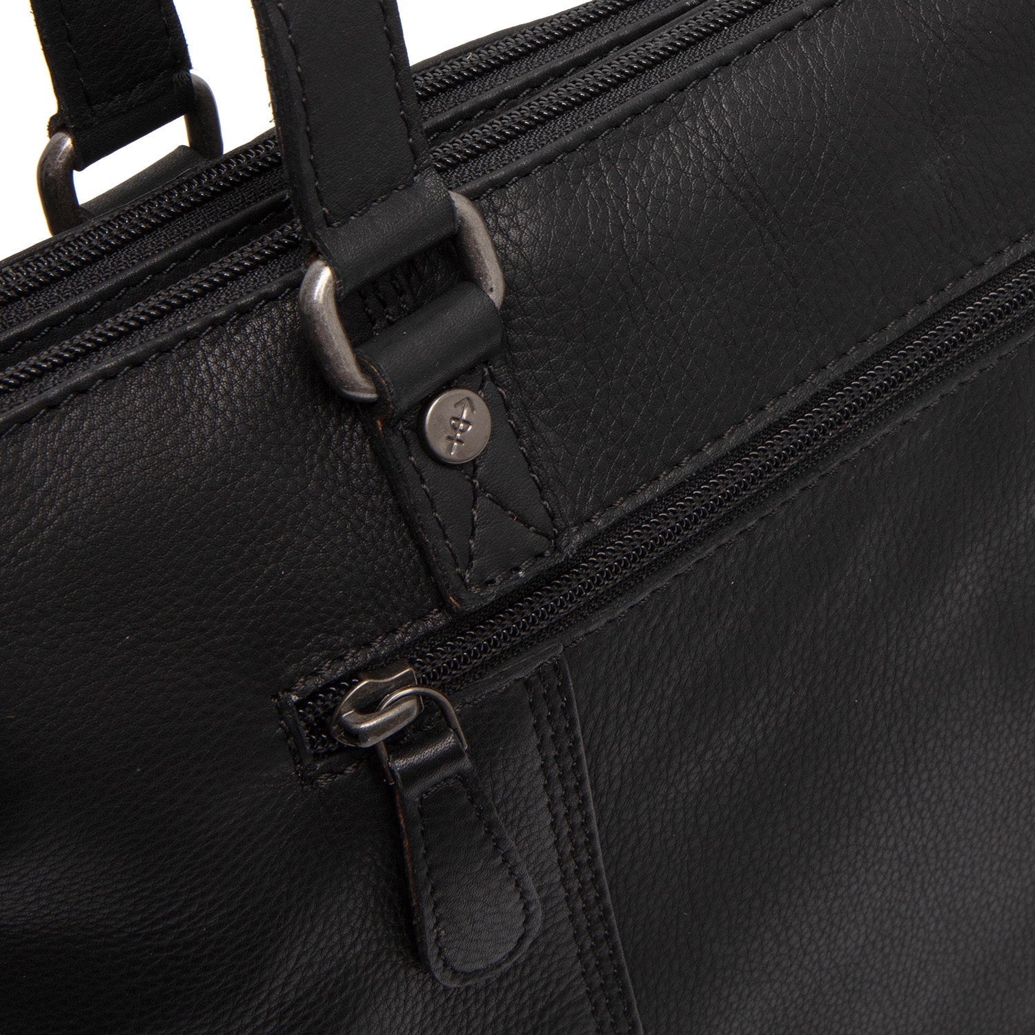 Black Leather Shoulder Bag Marvos, detail view 4