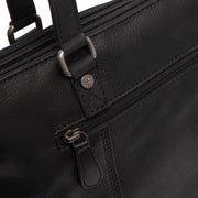 Black Leather Shoulder Bag Marvos, detail view 4