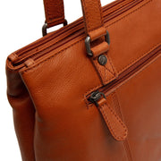 Cognac Leather Shoulder Bag Marvos, detail view 4