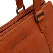 Cognac Leather Shoulder Bag Marvos, product view 3