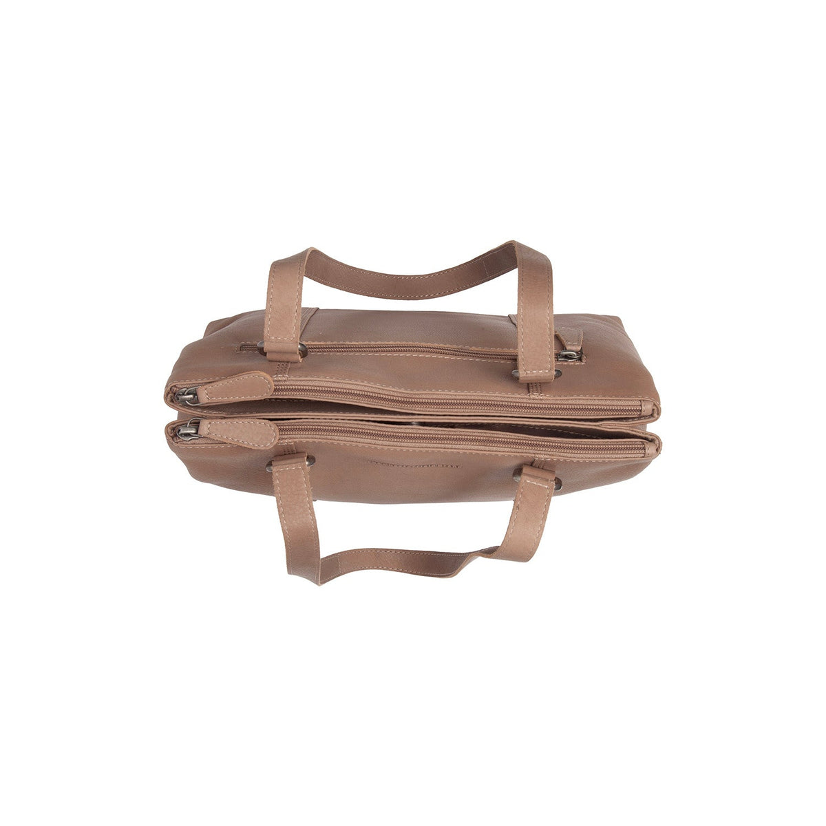 Taupe Leather Shoulder Bag Marvos, detail view 4