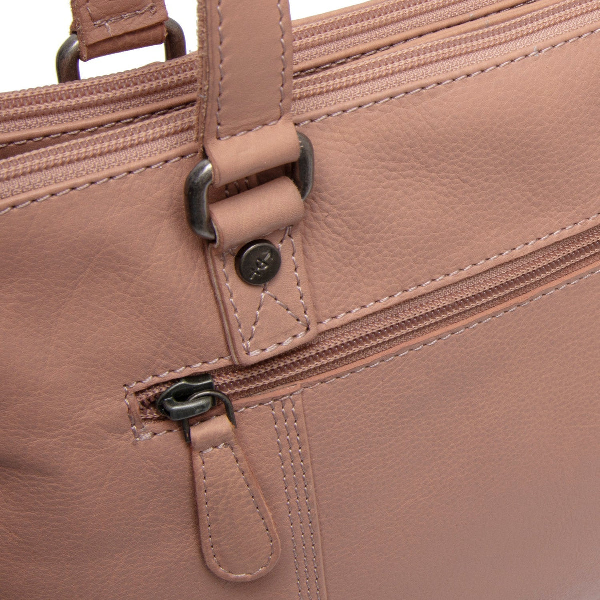 Vintage Rose Leather Shoulder Bag Marvos, detail view 4
