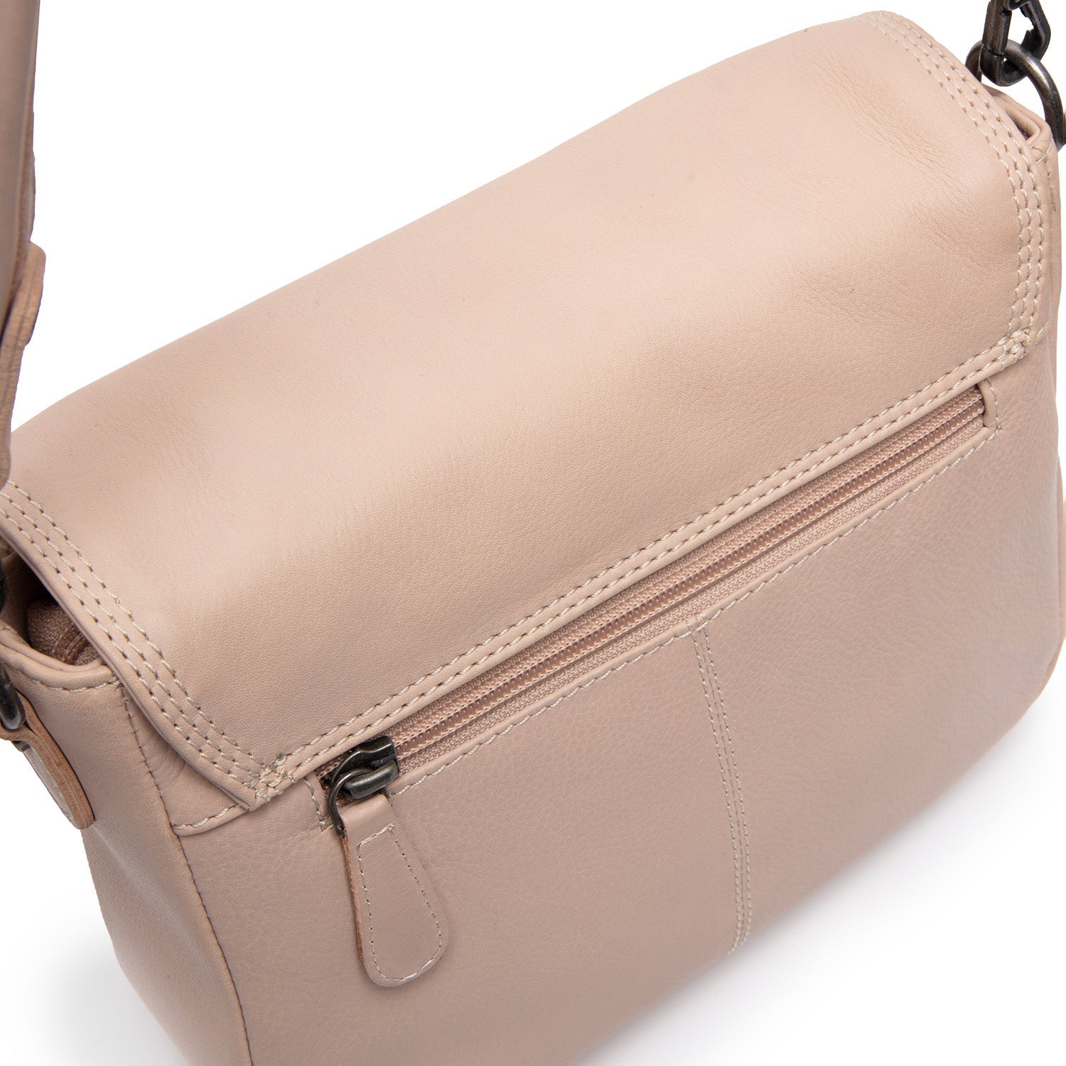 Beige Leather Shoulder Bag Miloa, detail view 3