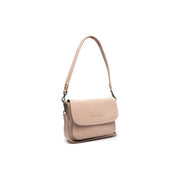 Beige Leather Shoulder Bag Miloa, front view