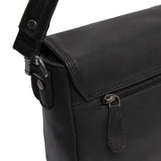 Black Leather Shoulder Bag Miloa, detail view 3