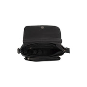 Black Leather Shoulder Bag Miloa, detail view 5