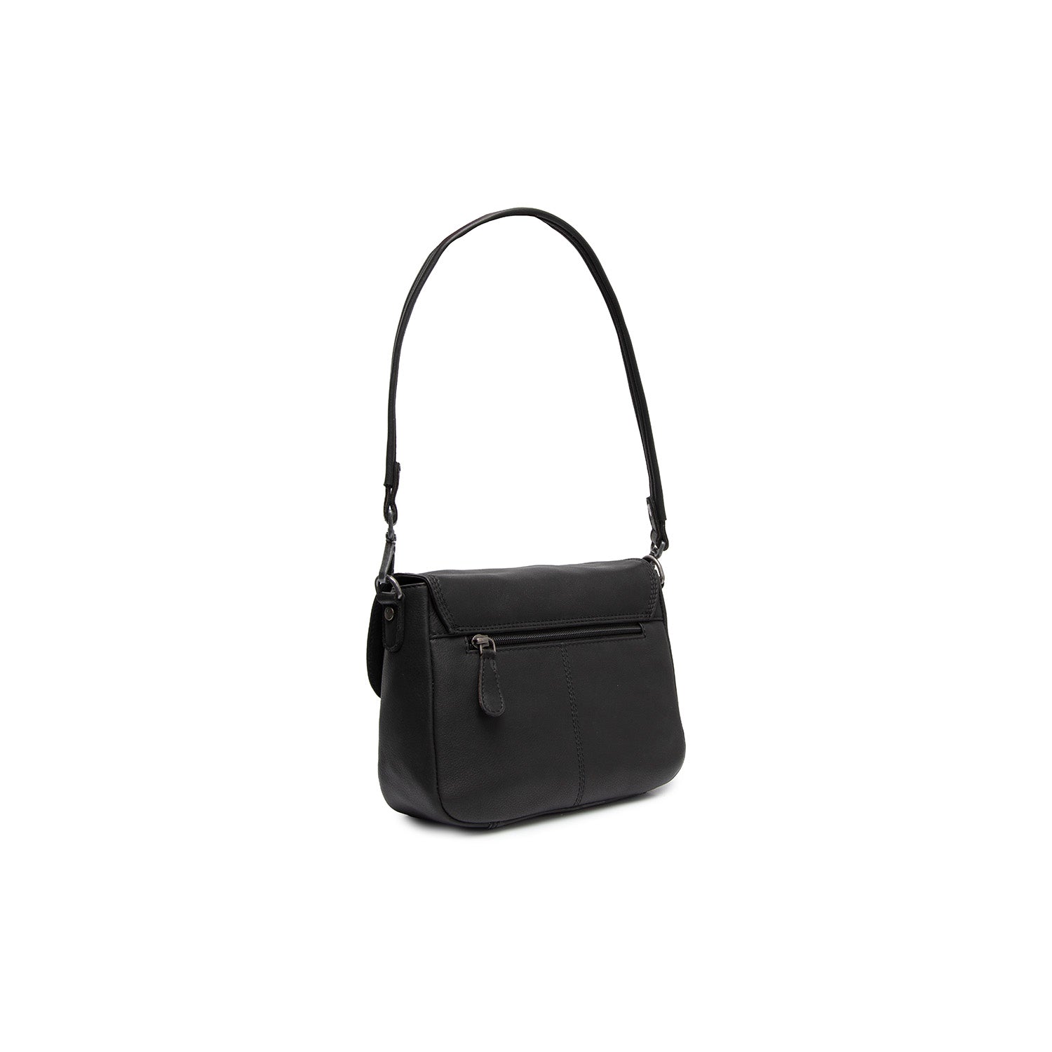 Black Leather Shoulder Bag Miloa, detail view 6