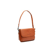 Cognac Leather Shoulder Bag Miloa, front view