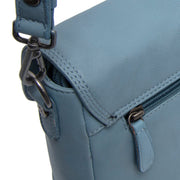 Sky Blue Leather Shoulder Bag Miloa, detail view 3