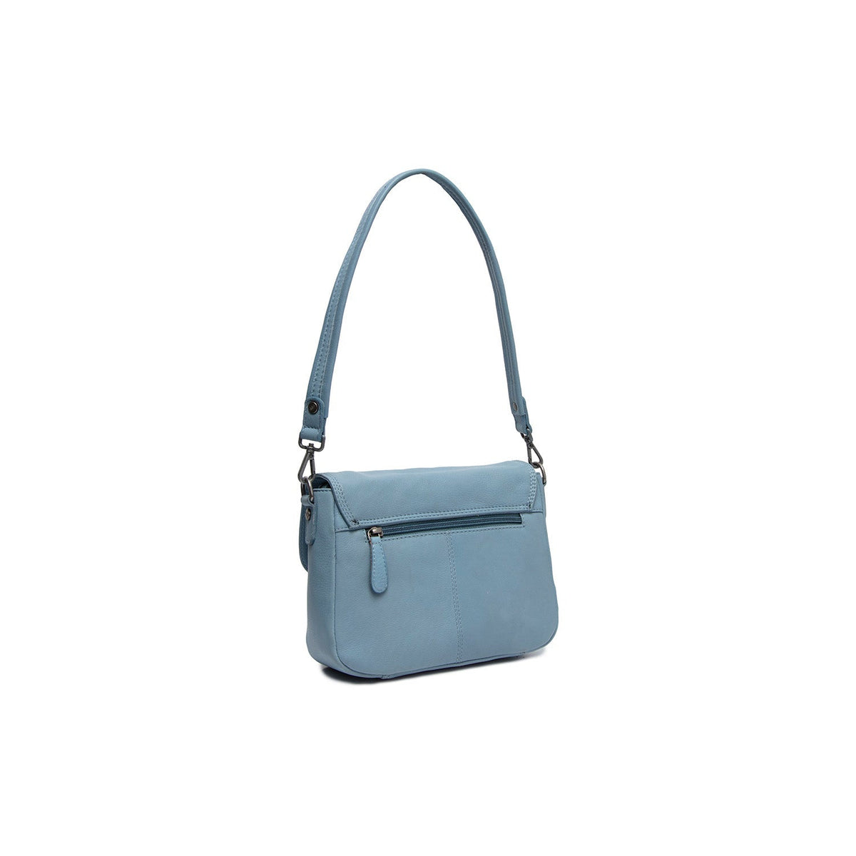 Sky Blue Leather Shoulder Bag Miloa, detail view 6