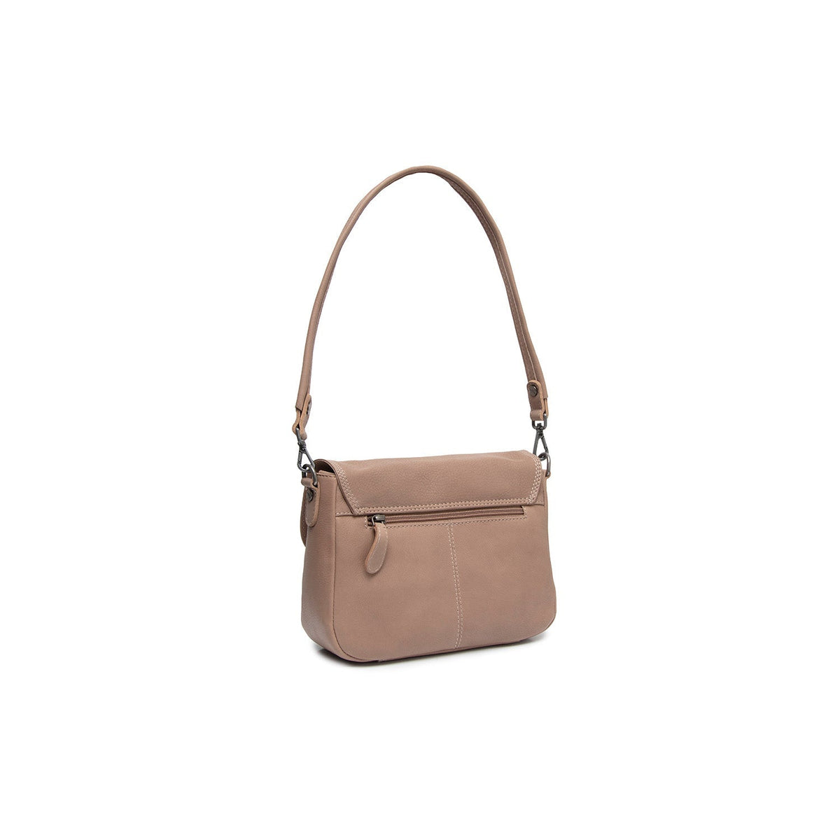 Taupe Leather Shoulder Bag Miloa, detail view 6