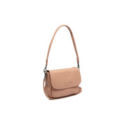 Vintage Rose Leather Shoulder Bag Miloa, front view