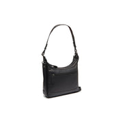 Black Leather Shoulder Bag Mirave, front view