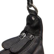 Black Leather Shoulder Bag Mirave, product view 2