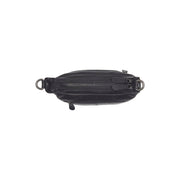 Black Leather Shoulder Bag Mirave, product view 3