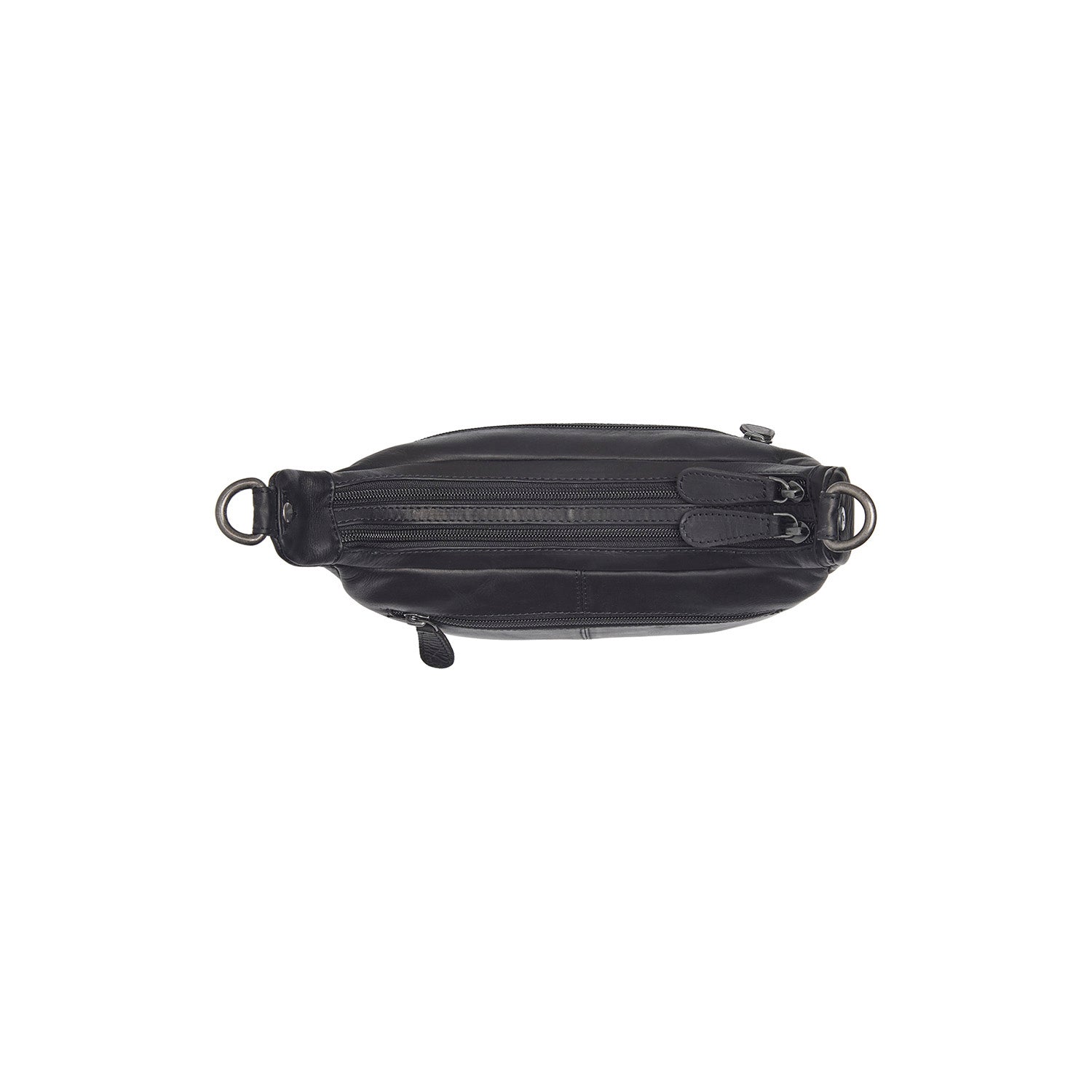 Black Leather Shoulder Bag Mirave, product view 3