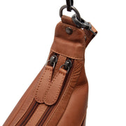Cognac Leather Shoulder Bag Mirave, detail view 1