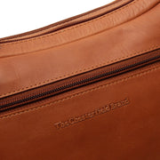 Cognac Leather Shoulder Bag Mirave, detail view 5