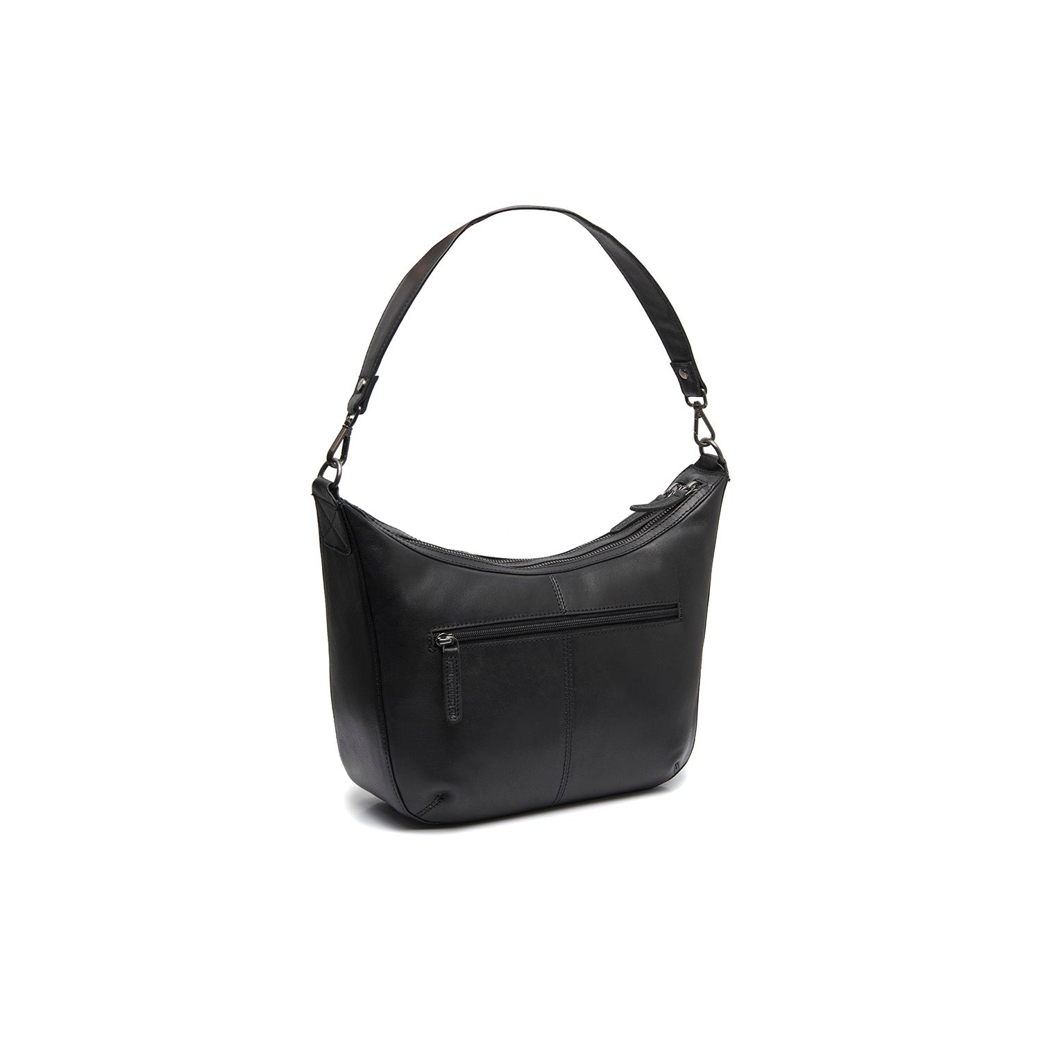 Black Leather Shoulder Bag Moneva, detail view 4