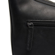 Black Leather Shoulder Bag Moneva, product view 2