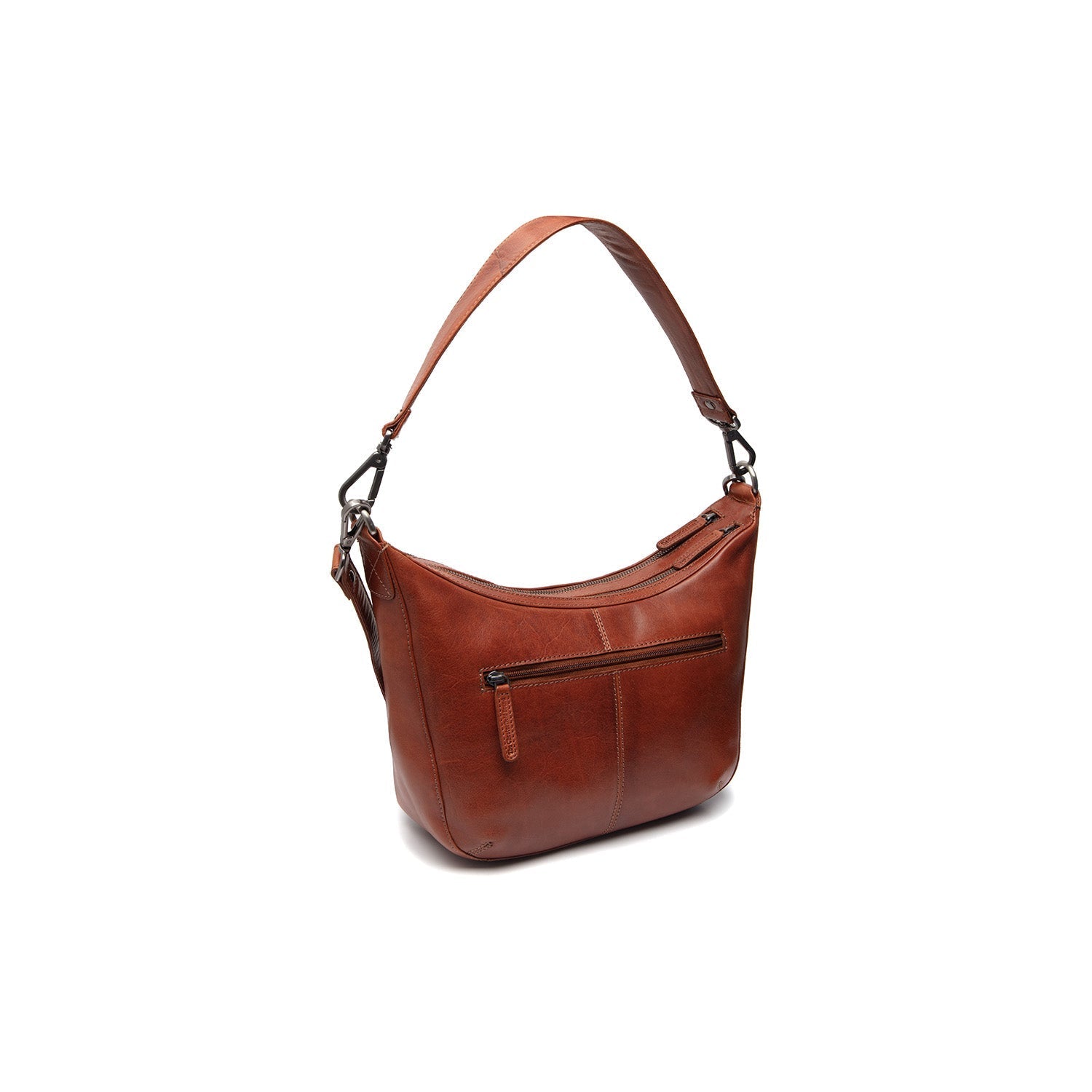 Cognac Leather Shoulder Bag Moneva, detail view 5